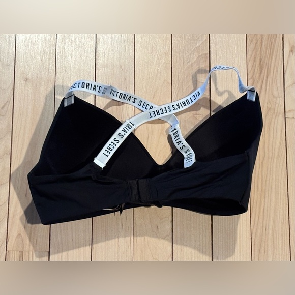 Victoria’s Secret T-Shirt Lightly Lined Wireless Demi Bra Black 34D - Picture 5 of 7